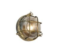 Qazqa industriale applique IP44 da esterno per giardino oro 9cm Nautica
