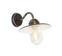 Qazqa kansas - Appliques Rustico - 1 luce - L 29.4 cm - Oro - Rustico - Illuminazione esterna