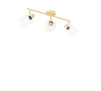 Qazqa laura - Faretto Art déco - 3 luce - L 83 cm - Oro - Art déco - Soggiorno I Camera da letto I Sala da Pranzo I Cucina