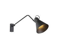 Qazqa Luna wl - Appliques Design - 1 luce - L 670 mm - Nero - Design - Soggiorno I Camera da letto
