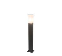 Qazqa malios - LED Dimmerabile Palo da terrazza dimmer incluso Moderno - 1 luce - L 8 cm - Grigio scuro - Design - Illuminazione esterna