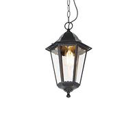 QAZQA new_orleans - Lampada a sospensione Classico - 1 luce - L 20 cm - Nero - Design I Rustico - Illuminazione esterna