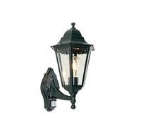 Qazqa new orleans - Lanterna da parete con rilevatore di movimento I Sensor Classico - 1 luce - L 23 cm - Verde - Design I Rustico - Illuminazione esterna