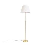 Qazqa parte fl - Lampada da terra con paralume Rustico - 1 luce - Ø 450 mm - Crema - Rustico - Soggiorno I Camera da letto I Sala da Pranzo I Cucina