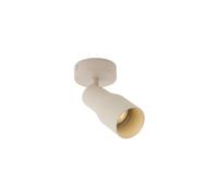 Qazqa stanley - Faretto Moderno - 1 luce - Ø 8 cm - Beige - Moderno - Soggiorno I Camera da letto I Sala da Pranzo I Cucina