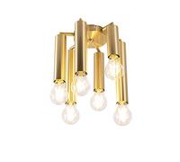 Qazqa tubi - Lampada da soffitto Art déco - 6 luce - Ø 250 mm - Oro/Ottone - Art déco - Soggiorno I Camera da letto I Sala da Pranzo I Cucina