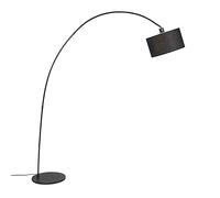 Qazqa vinossa - LED Dimmerabile Lampada da terra arco dimmer incluso Moderno - 1 luce - L 150 cm - Nero - Moderno - Soggiorno