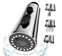 Qazuwa 3 modalità doccetta lavello cucina, testa doccetta per miscelatore estraibile cucina, rubinetto cucina doccetta, cromato, sostituzione, doccetta da cucina, connessione 1/2 universale