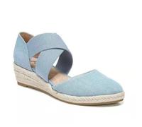 QAZW Espadrillas da Donna a Punta Chiusa Sandali Eleganti con Plateau Slip on Elastico Incrociato con Cinturini alla Caviglia Sandali con Zeppa,A-36(EU)