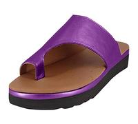 QAZW Sandali da Donna ortopedici per Alluce valgo con Zeppa Infradito da Donna comode con correzione dell'alluce Pantofole Casual Open Toe con correttore di borsite,F-38(EU)