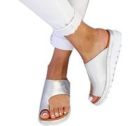 QAZW Sandali da Donna ortopedici per Alluce valgo con Zeppa Infradito da Donna comode con correzione dell'alluce Pantofole Casual Open Toe con correttore di borsite,E-37(EU)