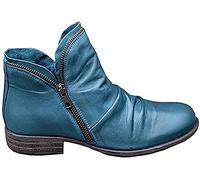 QAZW Stivaletti da Donna Stivaletti con Tacco Basso Stivaletti Chelsea da Donna Stivaletti in Pelle Sexy Stivaletti con Zip da Donna Stivali Comodi e Leggeri con Suola Antiscivolo,B-40(EU)