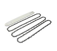 QAZWSXED LESANGBAIHUODIAN 4 Pz/Set 16 Pollici a 16 Pollici 3 / 8LP 050"Guida a Catena a Catena con Catene 3PCS Adatta per 009 012 021 E180 MS180 MS190 MS250 HT70