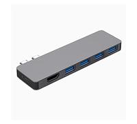 QAZWSXED LESANGBAIHUODIAN 6-in-1 Dual Type-C Hub Portable Converter Spaccatore Adatta per MacBook PRO/Air 4K HDMI-Compatibile/USB 3.0 / PD/USB-C Adattatore