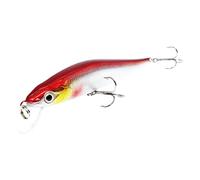 QAZWSXED LESANGBAIHUODIAN esche da pesca galleggianti a forma di pesciolino 3D occhi duri aritificial wobblers crankbaits Deep Swim plastica esche Giappone Pesca Isca (colore: NO5)