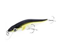 QAZWSXED LESANGBAIHUODIAN esche da pesca galleggianti a forma di pesciolino 3D occhi duri aritificial wobblers crankbaits Deep Swim plastica esche Giappone Pesca Isca (colore: NO7)
