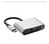 QAZWSXED LESANGBAIHUODIAN USB Type C Hub Type-C a HDMI Adattatore VGA 4K RJ45 LAN Ethernet SD TF USB-C 3.0 Typec 3.5mm Jack Audio Video Fit per MacBook PRO OTG (Color : 2 in 1)