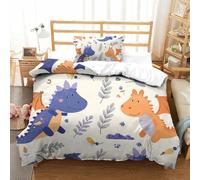 QazwYu Dinosaur Copripiumino Da in 3 Pezzi,Set Di Biancheria Da Letto Con Stampati in 3D,federe,Cerniera Nascosta,Mopripiumino Microfibra,Morbido, Resistente, Traspirante Single(135x200 cm)