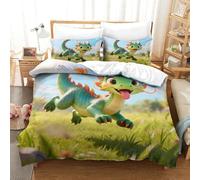 QazwYu Stampa 3D Dinosaur Set Di Biancheria Da Letto 3 Pezzi Copripiumino Con Cerniera E Federe Per Ragazzi E Ragazze,coppie,camera Da Letto,decorazione King(220x240 cm)