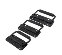 QAZWZG 3 pezzi di maniglia a molla in ferro, a nera for bagagli, pieghevole, anello mobile for cassetta degli attrezzi, armadio for attrezzature industriali Per Casse(122mm)