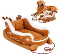QAZWZG Cuccia Natalizia Per Cani Santa Paws Christmas Dog Beds