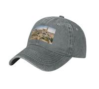QAZWZML Berretto da baseball Israele alla Torre di David, regolabile, con visiera curva, adatto per spiaggia e viaggi, grigio, Taglia unica