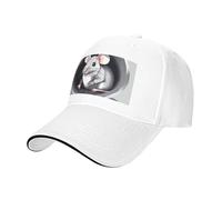 QAZWZML Berretto da baseball nero con visiera sandwich - cappello da papà | Cappello da papà con topo nel buco con fascia per il sudore e occhielli di ventilazione, progettato per l'uso quotidiano