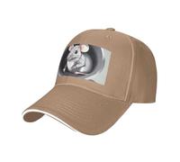 QAZWZML Berretto da baseball nero con visiera sandwich - cappello da papà | Cappello da papà con topo nel buco con fascia per il sudore e occhielli di ventilazione, progettato per l'uso quotidiano