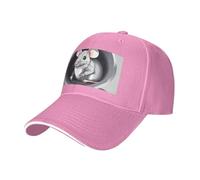 QAZWZML Berretto da baseball nero con visiera sandwich - cappello da papà | Cappello da papà con topo nel buco con fascia per il sudore e occhielli di ventilazione, progettato per l'uso quotidiano