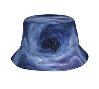 QAZWZML Blue Cloud Vortex Cappello alla pescatora stampato per adulti - Cappello da sole pieghevole in twill di poliestere per escursionismo, spiaggia, pesca, ciclismo, berretto unisex per attività