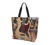 QAZWZML Borsa a tracolla con motivo album di Halloween, borsa organizer per viaggi, viaggi d'affari e gite in spiaggia, Chitarra Strumento Musicale, Taglia unica