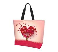 QAZWZML Borsa a tracolla con motivo floreale ortensia, borsa organizer per viaggi, viaggi d'affari e gite in spiaggia, Albero a forma di cuore, Taglia unica