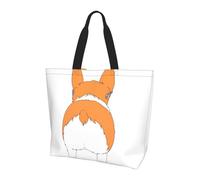 QAZWZML Borsa a tracolla con motivo Golden Retriever, borsa organizer per viaggi, viaggi d'affari e gite in spiaggia, Funny Corgi Butt Brown, Taglia unica