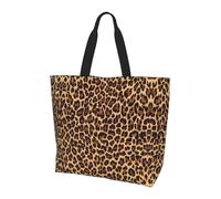 QAZWZML Borsa a tracolla con motivo gru giapponese, borsa organizer per viaggi, viaggi d'affari e gite in spiaggia, Carta da parati con motivo leopar, Taglia unica