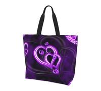 QAZWZML Borsa a tracolla con motivo pecora, borsa organizer per viaggi, viaggi d'affari e gite in spiaggia, Amore viola, Taglia unica