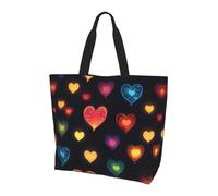 QAZWZML Borsa a tracolla con renna nella neve, borsa organizer per viaggi, viaggi d'affari e gite in spiaggia, Cartoon Amore Incandescente, Taglia unica