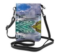 QAZWZML Borsa a tracolla con stampa Niagara Falls, portafoglio in pelle con patta, tracolla staccabile, adatta per viaggi e campeggio.