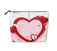 QAZWZML Borsa cosmetica stampata con cuore rosso, borsa da toilette da donna, adatta per viaggi di piacere e conservazione quotidiana.