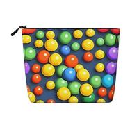 QAZWZML Borsa cosmetica stampata con palline colorate, borsa da toilette da donna, adatta per viaggi di piacere e conservazione quotidiana.