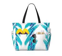 QAZWZML Borsa da piscina pieghevole di grande capacità 90's Cup Design stampato borsa da spiaggia adatta per lo shopping e le vacanze