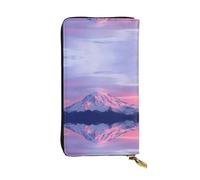 QAZWZML Borsa porta monete Mount at Sunset, pochette lunga, borsa per cellulare e scomparto per carte d'identità sono adatti per viaggi e uso quotidiano