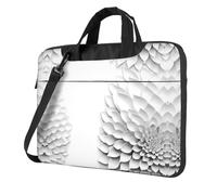 QAZWZML Borsa portatile per laptop con motivo girasole 3D con tracolla, può essere indossata come borsa a tracolla, Nero , 15.6 inch