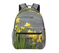 QAZWZML Bouquet di narcisi zaino per computer portatile, leggero, per viaggi, escursioni, affari, campeggio e palestra