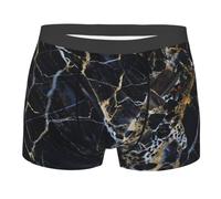 QAZWZML Boxer da uomo - Biancheria intima elasticizzata stampata in marmo colorato, traspirante e aderente per l'uso quotidiano