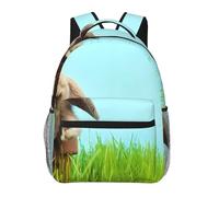 QAZWZML Bunny on Green Grass Zaino per computer portatile, leggero, per viaggi, escursioni, affari, campeggio e palestra