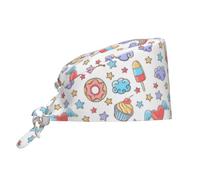 QAZWZML Cappello da lavoro con motivo a torta, regolabile, adatto per lavoro e sport, colore: nero