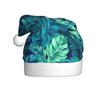 QAZWZML Cappello natalizio stampato con foglie di palma tropicale, cappello decorativo per adulti, adatto per feste di Natale, accessori di abbigliamento