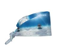 QAZWZML Cuffia da lavoro con stampa di pesce tigre con fascia posteriore regolabile e fascia tergisudore, adatta per uomini e donne, colore nero