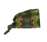 QAZWZML Cuffia da lavoro con stampa scoiattolo con fascia posteriore regolabile e fascia tergisudore, adatta sia per uomini che per donne. Nero