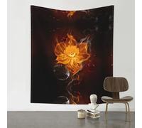 QAZWZML Fiore di fiamma 152,4 x 129,5 cm, arazzo decorativo da parete, può essere utilizzato come decorazione da parete, coperta da picnic o tappeto.